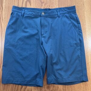 Adidas Primegreen Men Golf Shorts‎ Blue Flat Front Athletic Performance Size 34